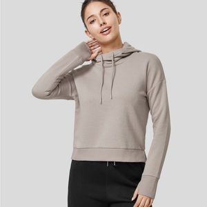 BWT Beige cropped hoodie with thumb holes